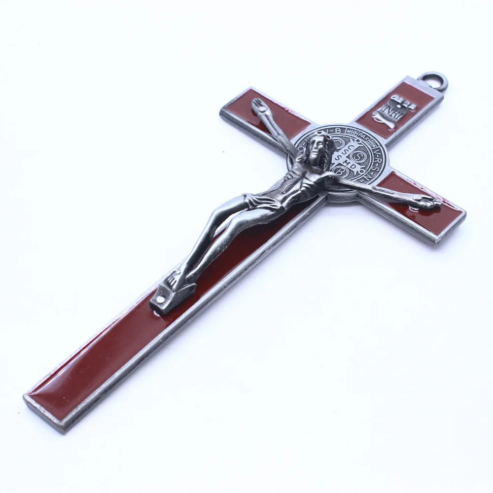 Church Relics Jesus on The Stand Cross Wall Crucifix Antique Home Chapel Decor Christ Cross Pendant Religion Pray Decoration