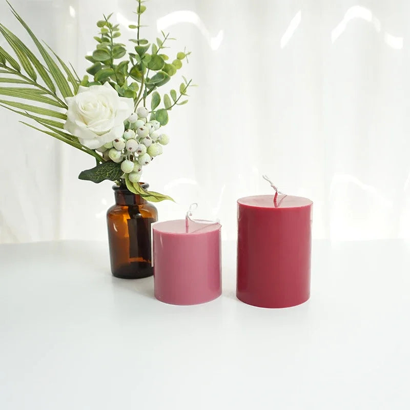 Flat Top Large Cylindrical Candle Mold DIY Handmade Cylinder Candle Making Kit Supplies Acrylic Pc Plastic Molds Jar Home Decor